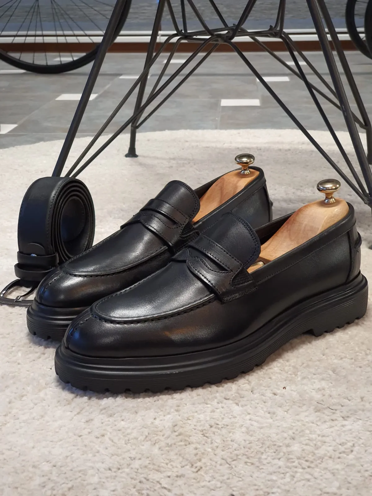 Ralpha Sardinelli Eva Sole Calf Leather Black Shoes