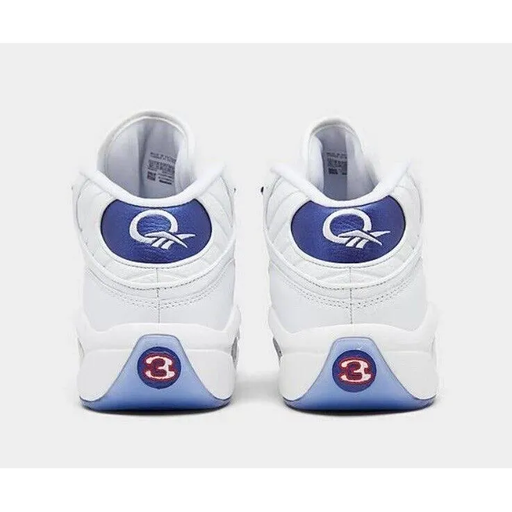 Reebok Men's Question Mid Basketball Shoes - White / Blue