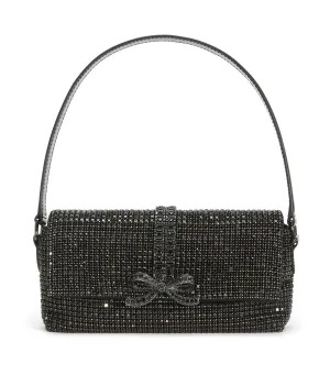 Rhinestone Chainmail Baguette Bag Black