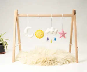 Rocking Potato Baby Activity Play Gym- Felt Star Sun Cloud