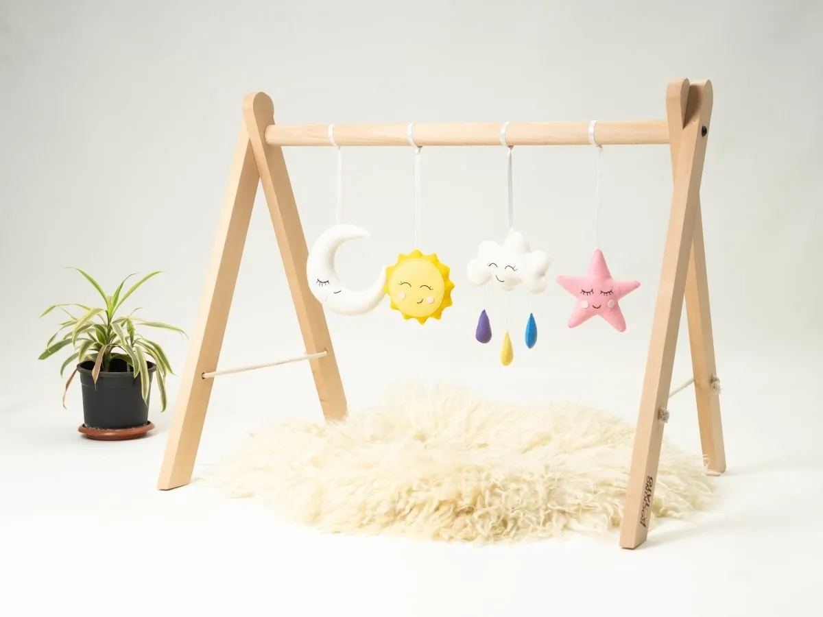 Rocking Potato Baby Activity Play Gym- Felt Star Sun Cloud