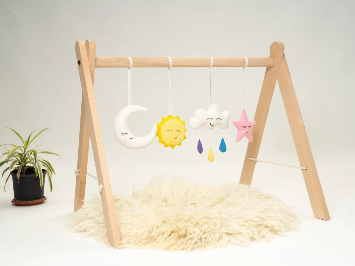 Rocking Potato Baby Activity Play Gym- Felt Star Sun Cloud