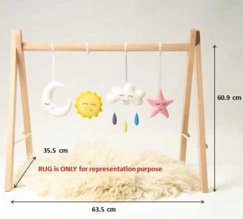 Rocking Potato Baby Activity Play Gym- Felt Star Sun Cloud