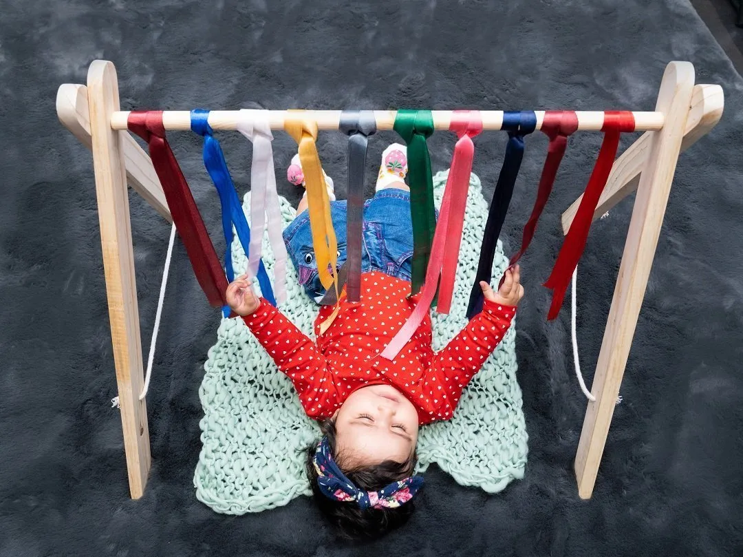 Rocking Potato Baby Activity Play gym- Ribbons