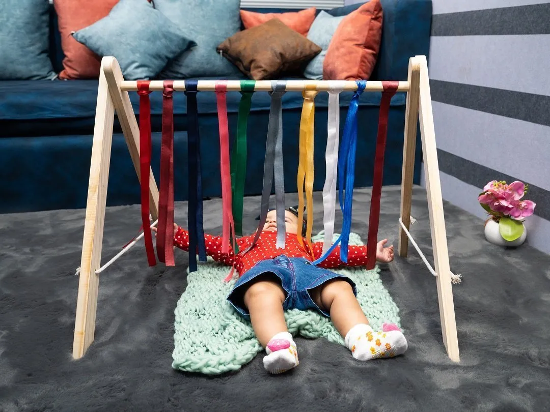 Rocking Potato Baby Activity Play gym- Ribbons