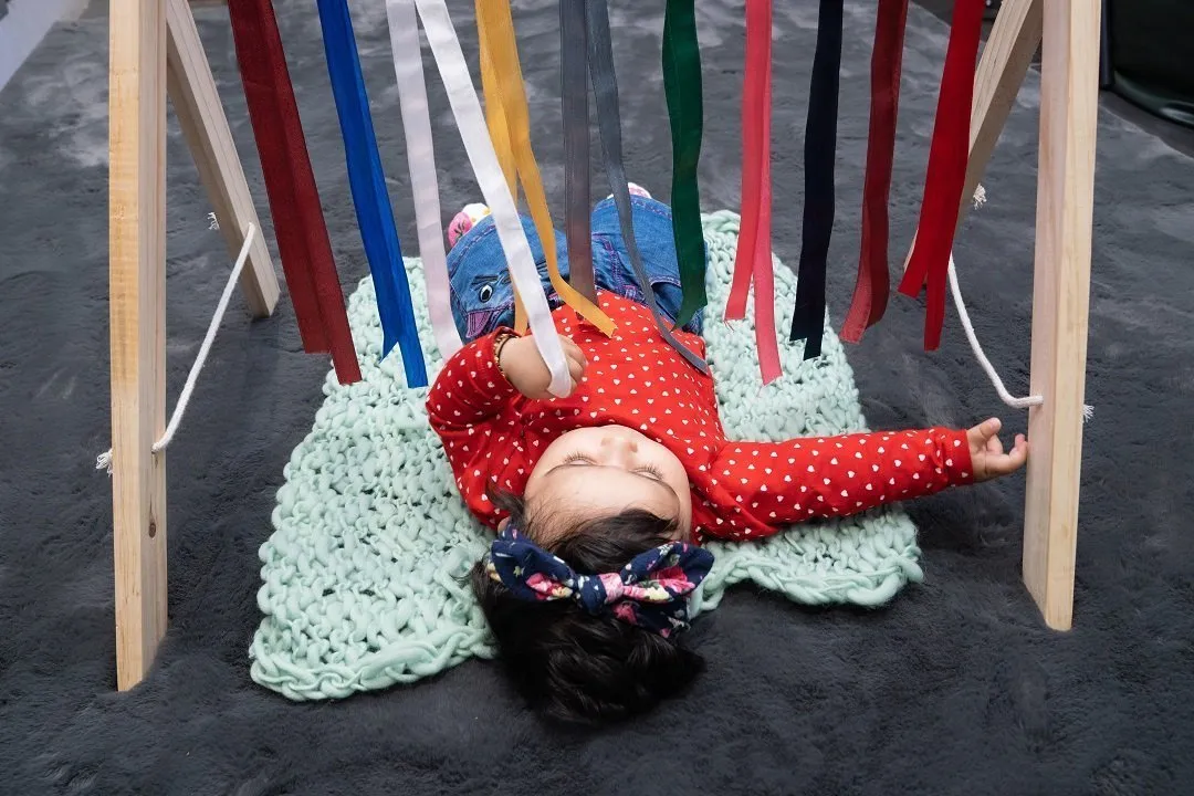 Rocking Potato Baby Activity Play gym- Ribbons