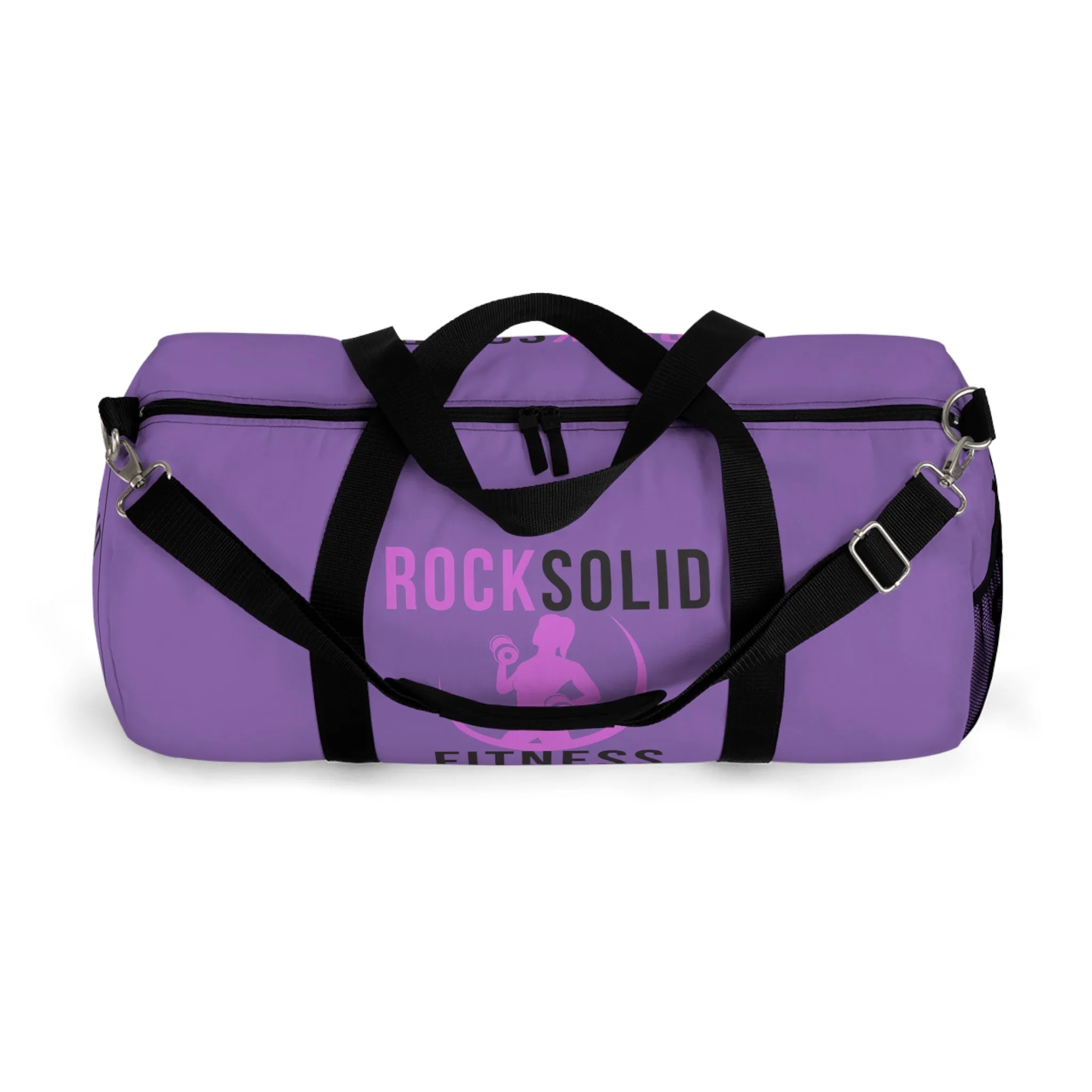 RockSolid Fitness Duffel Bag | Purple | Oxford Canvas | Pink Lady Logo