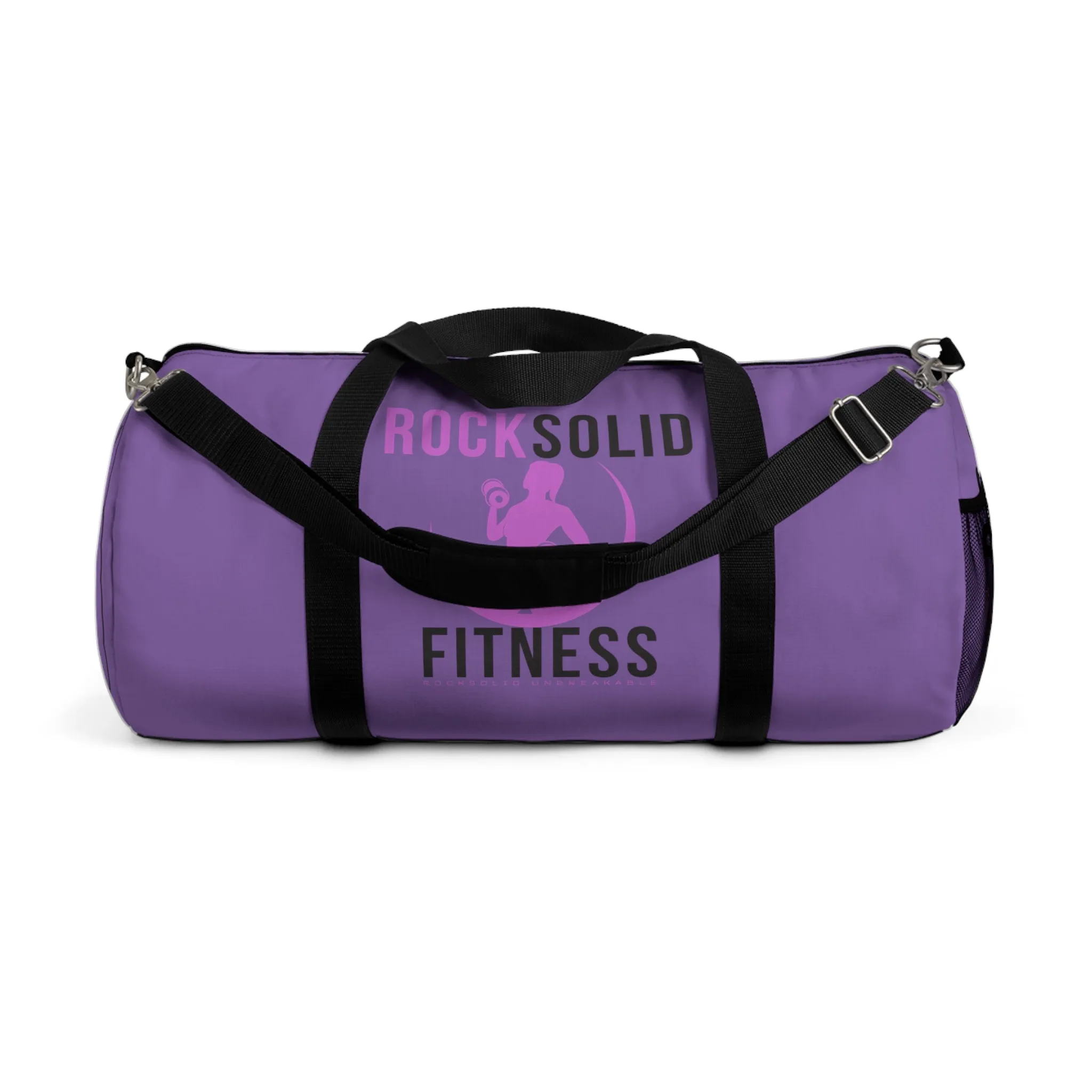RockSolid Fitness Duffel Bag | Purple | Oxford Canvas | Pink Lady Logo