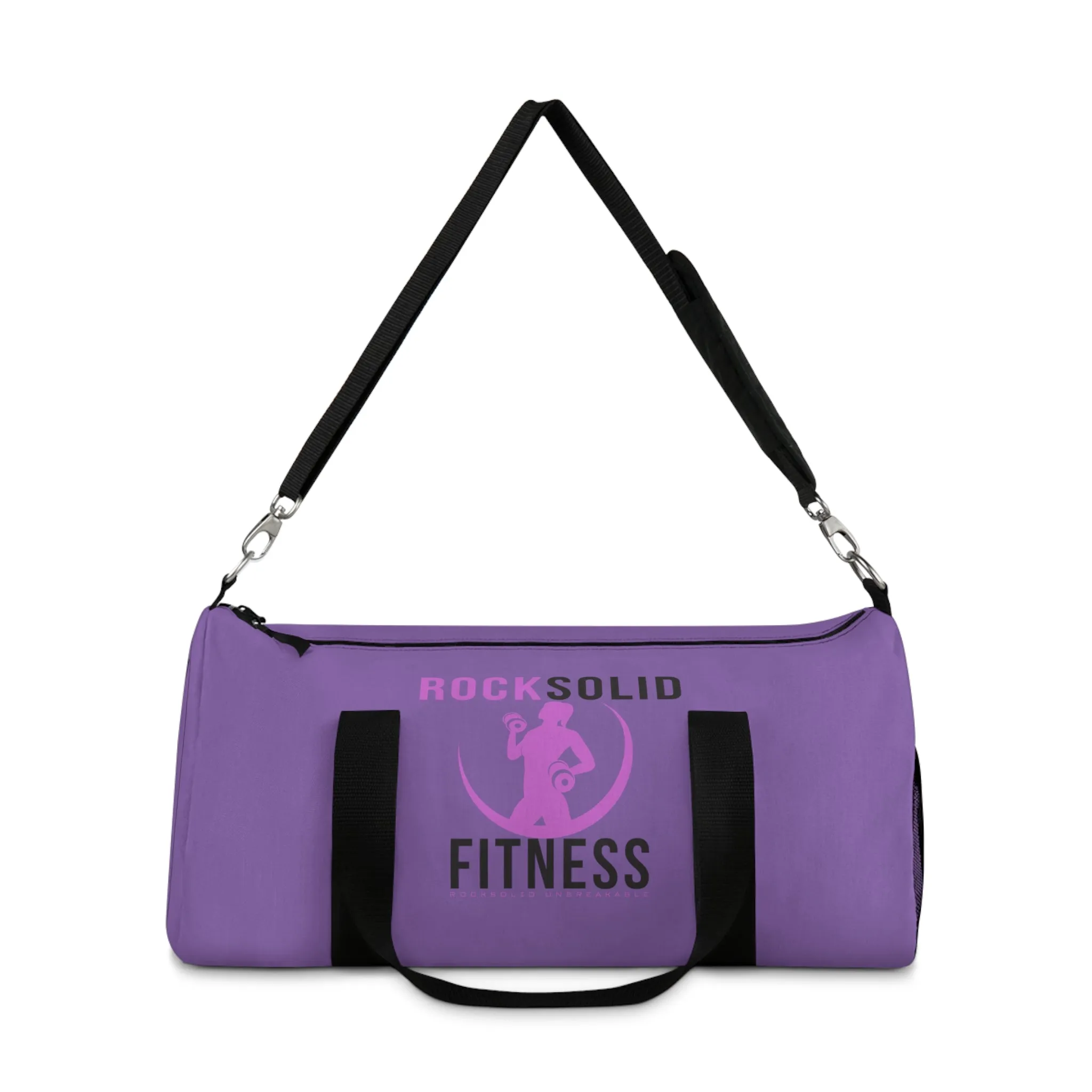 RockSolid Fitness Duffel Bag | Purple | Oxford Canvas | Pink Lady Logo