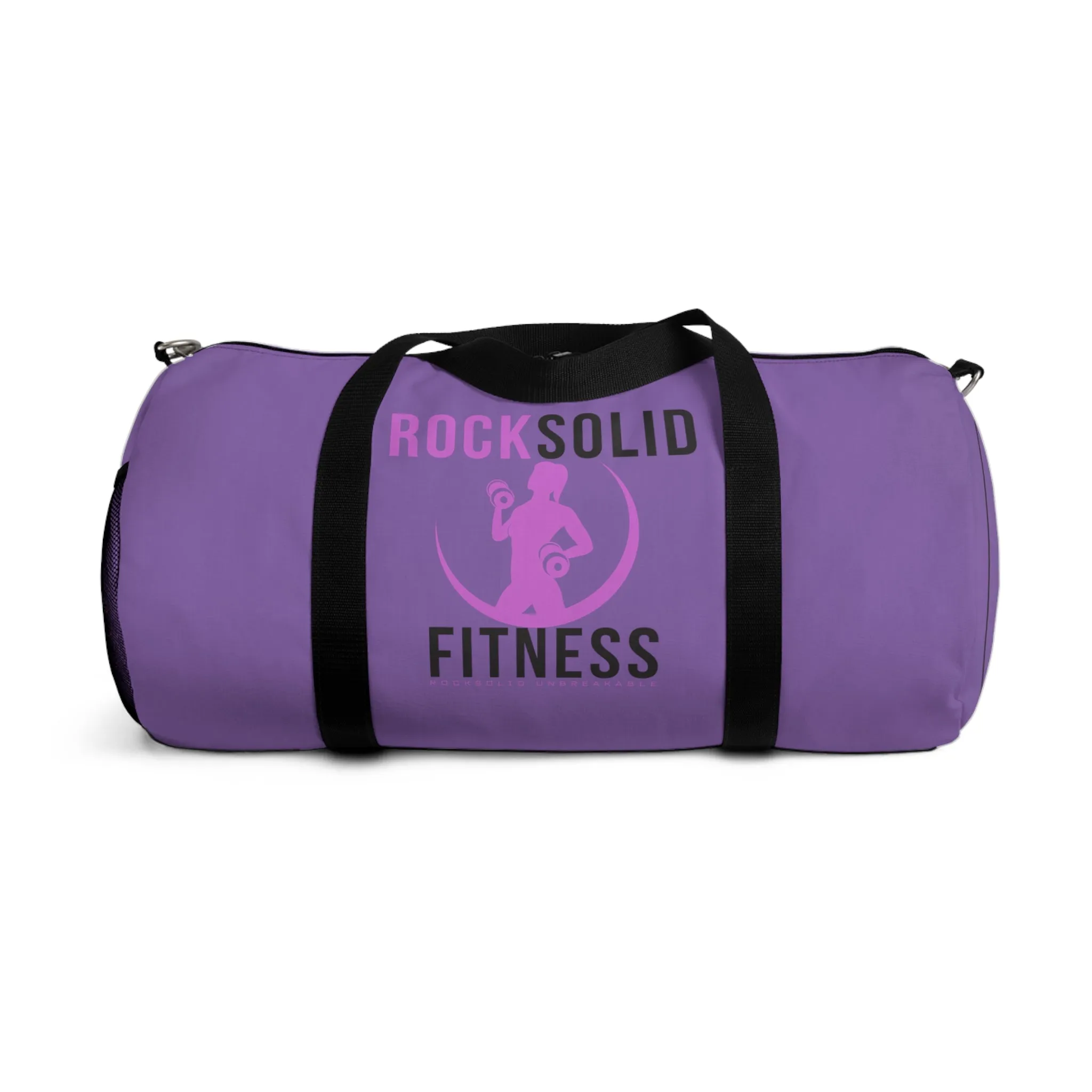 RockSolid Fitness Duffel Bag | Purple | Oxford Canvas | Pink Lady Logo