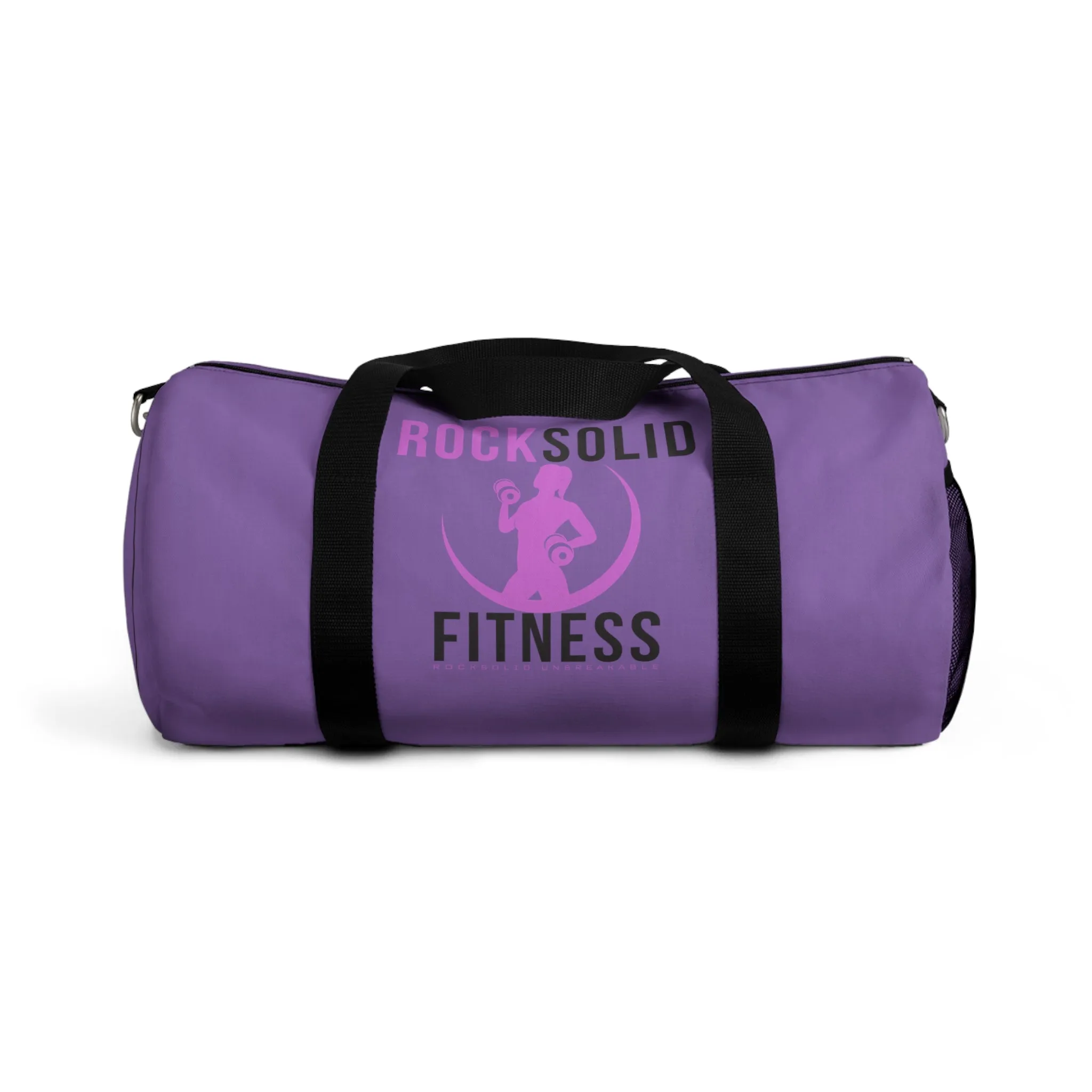 RockSolid Fitness Duffel Bag | Purple | Oxford Canvas | Pink Lady Logo