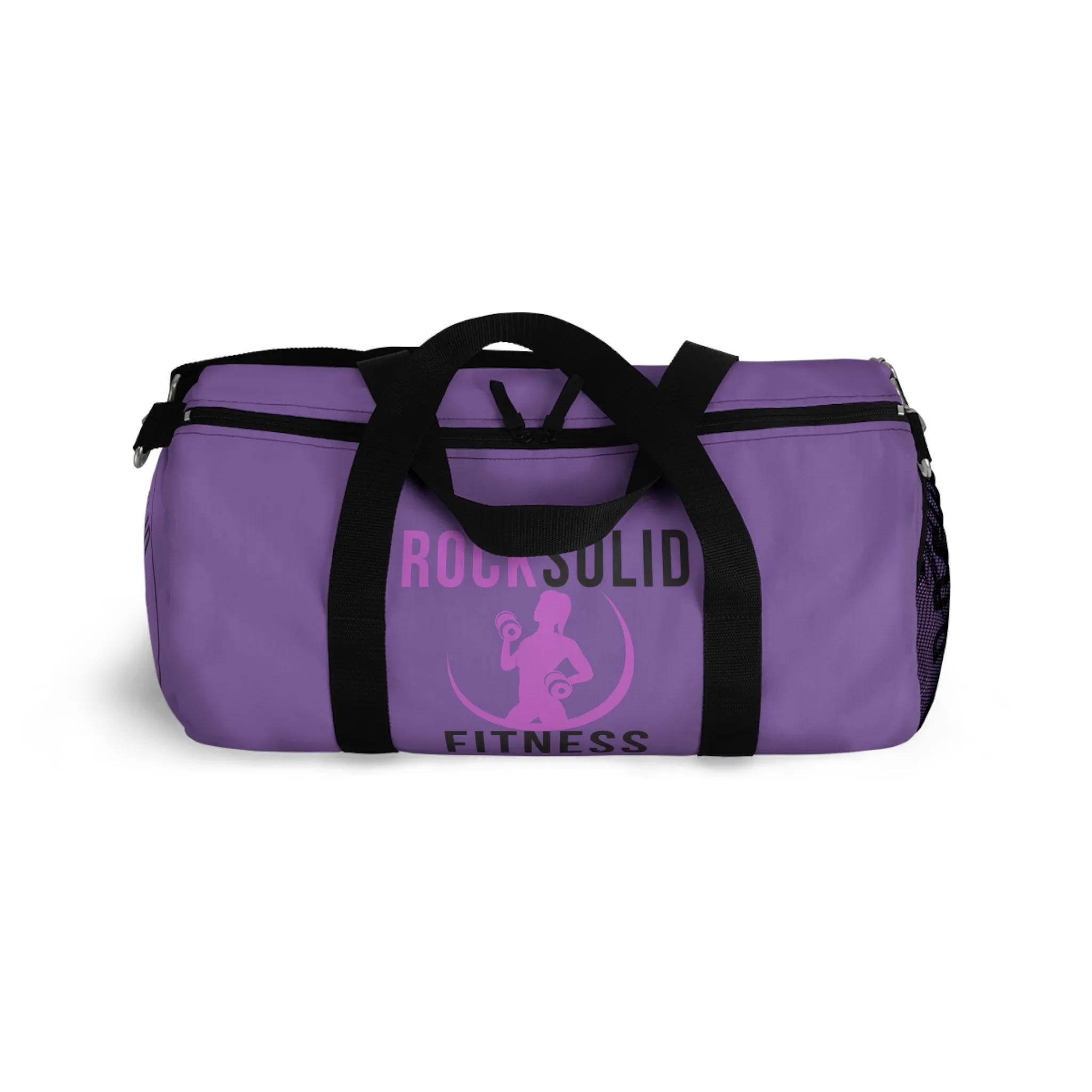 RockSolid Fitness Duffel Bag | Purple | Oxford Canvas | Pink Lady Logo
