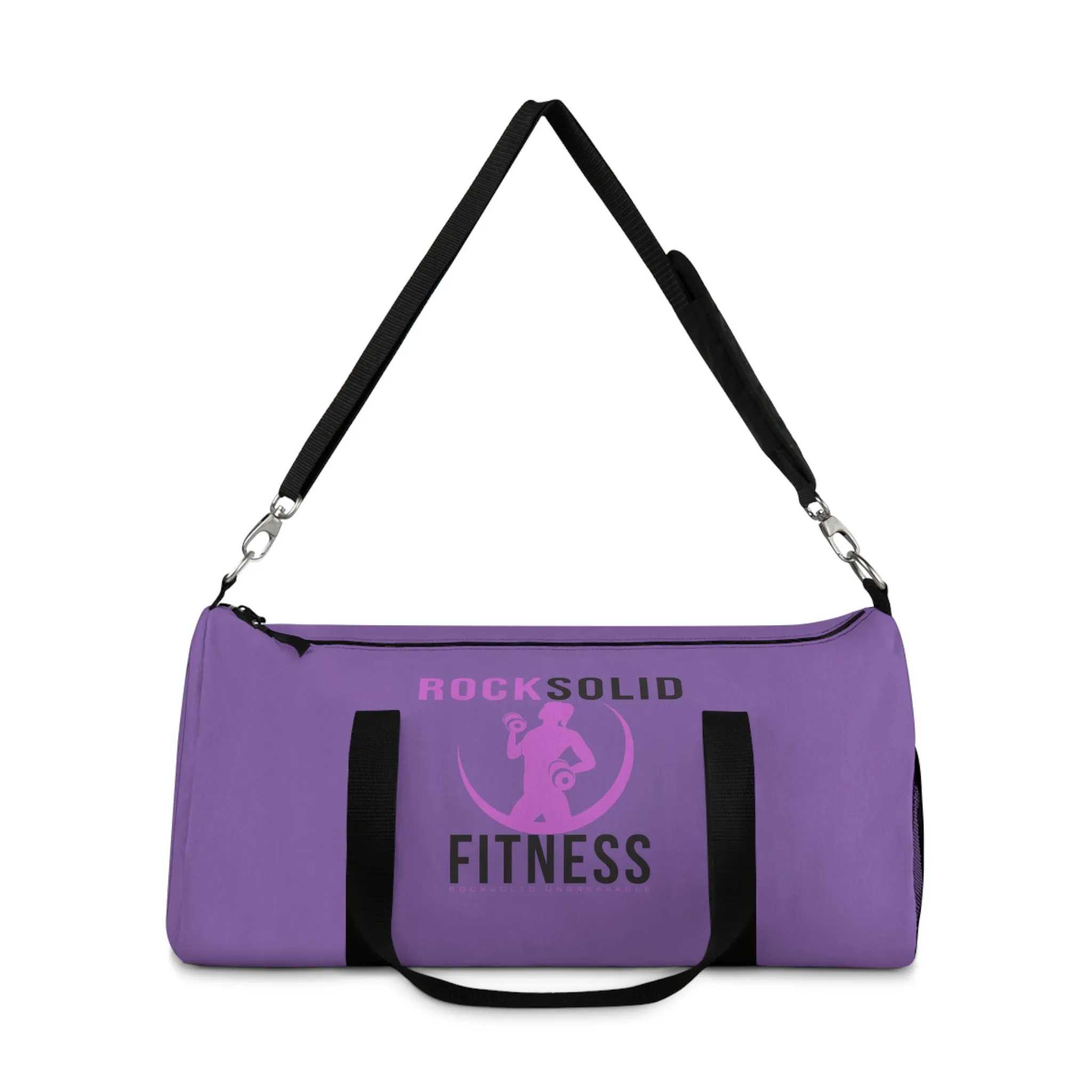RockSolid Fitness Duffel Bag | Purple | Oxford Canvas | Pink Lady Logo