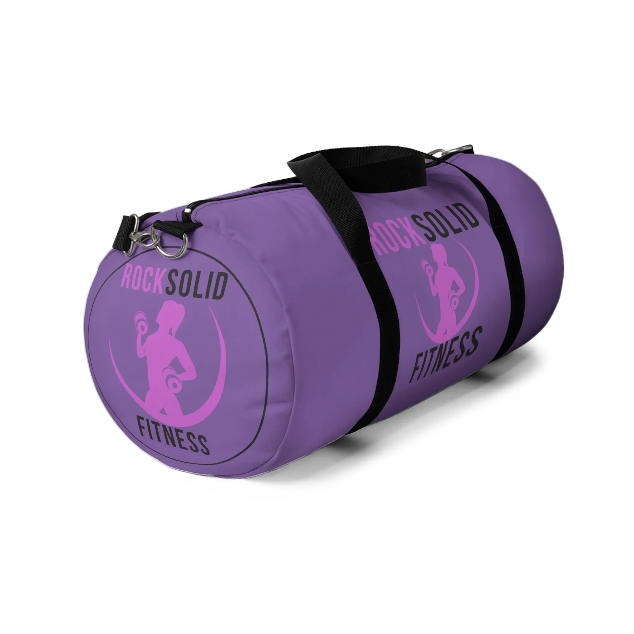 RockSolid Fitness Duffel Bag | Purple | Oxford Canvas | Pink Lady Logo