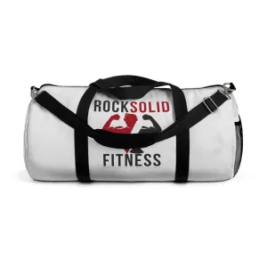 RockSolid Fitness Duffel Bag | White | Oxford Canvas | Original Logo