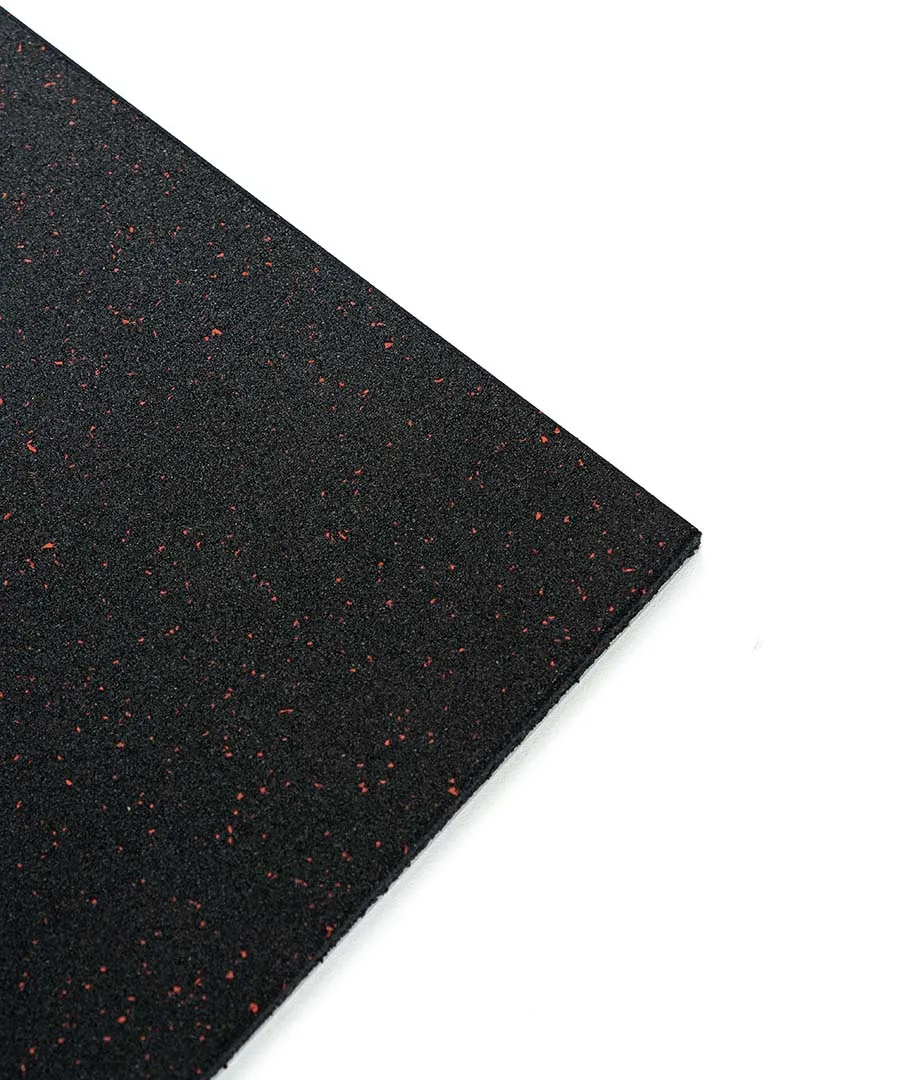 Rubber Gym Flooring - Red Fleck - 15mm Gym Mats