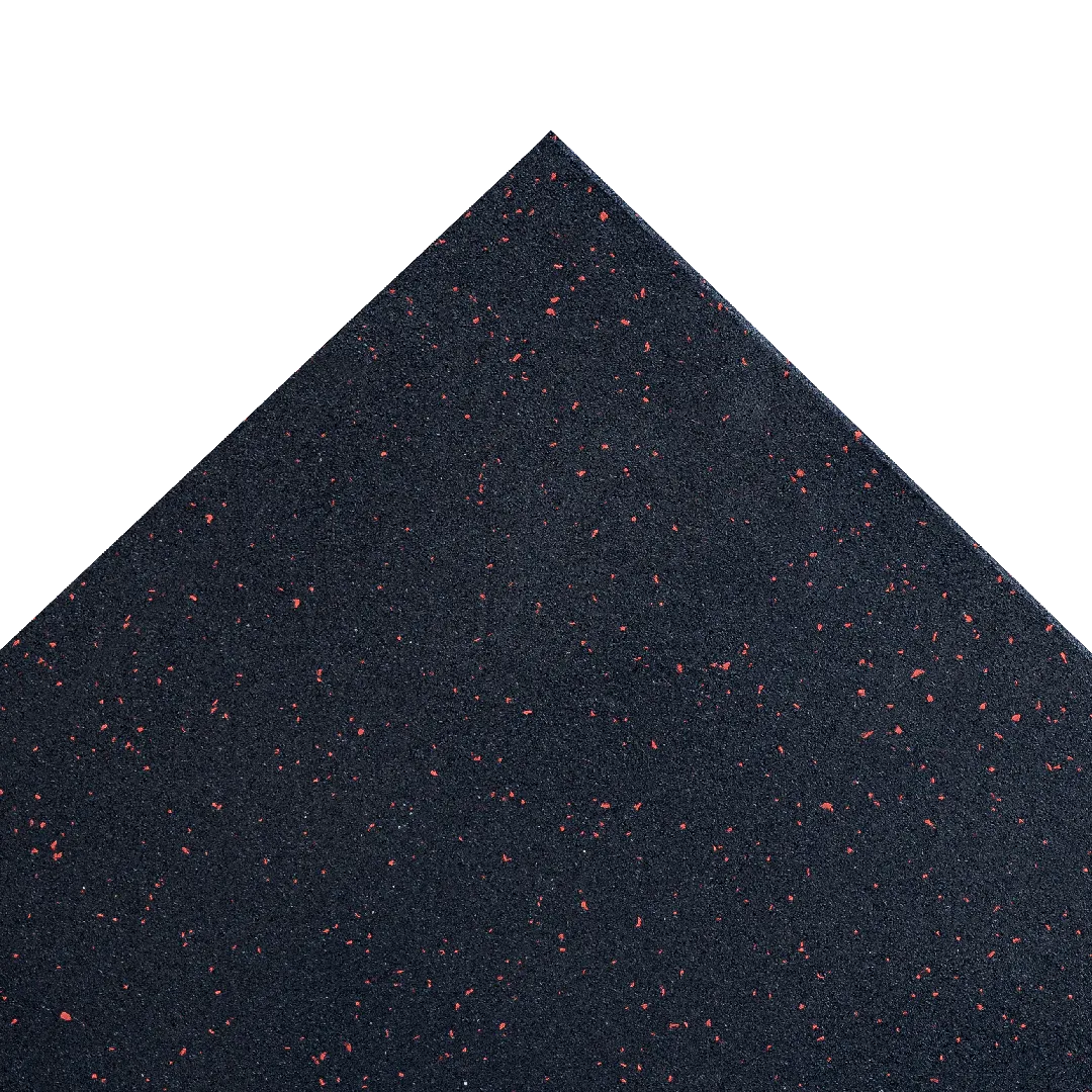Rubber Gym Flooring - Red Fleck - 15mm Gym Mats