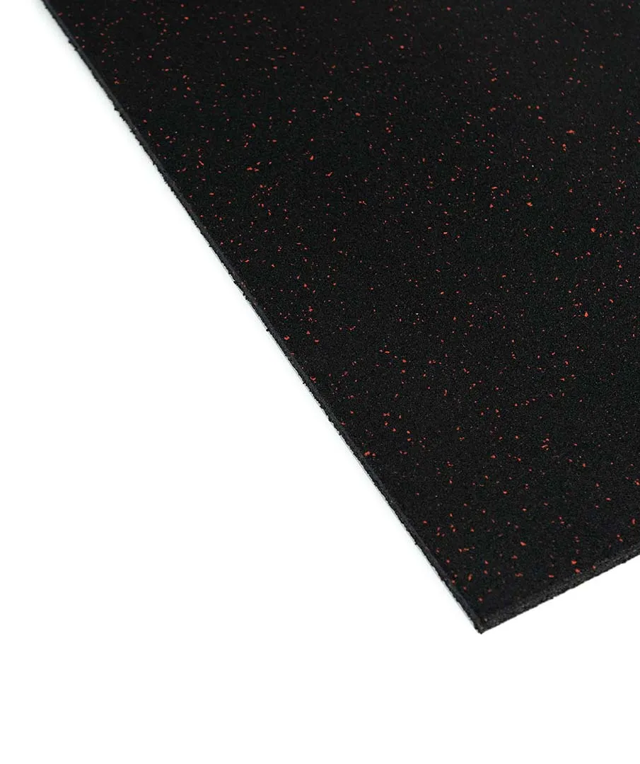 Rubber Gym Flooring - Red Fleck - 15mm Gym Mats