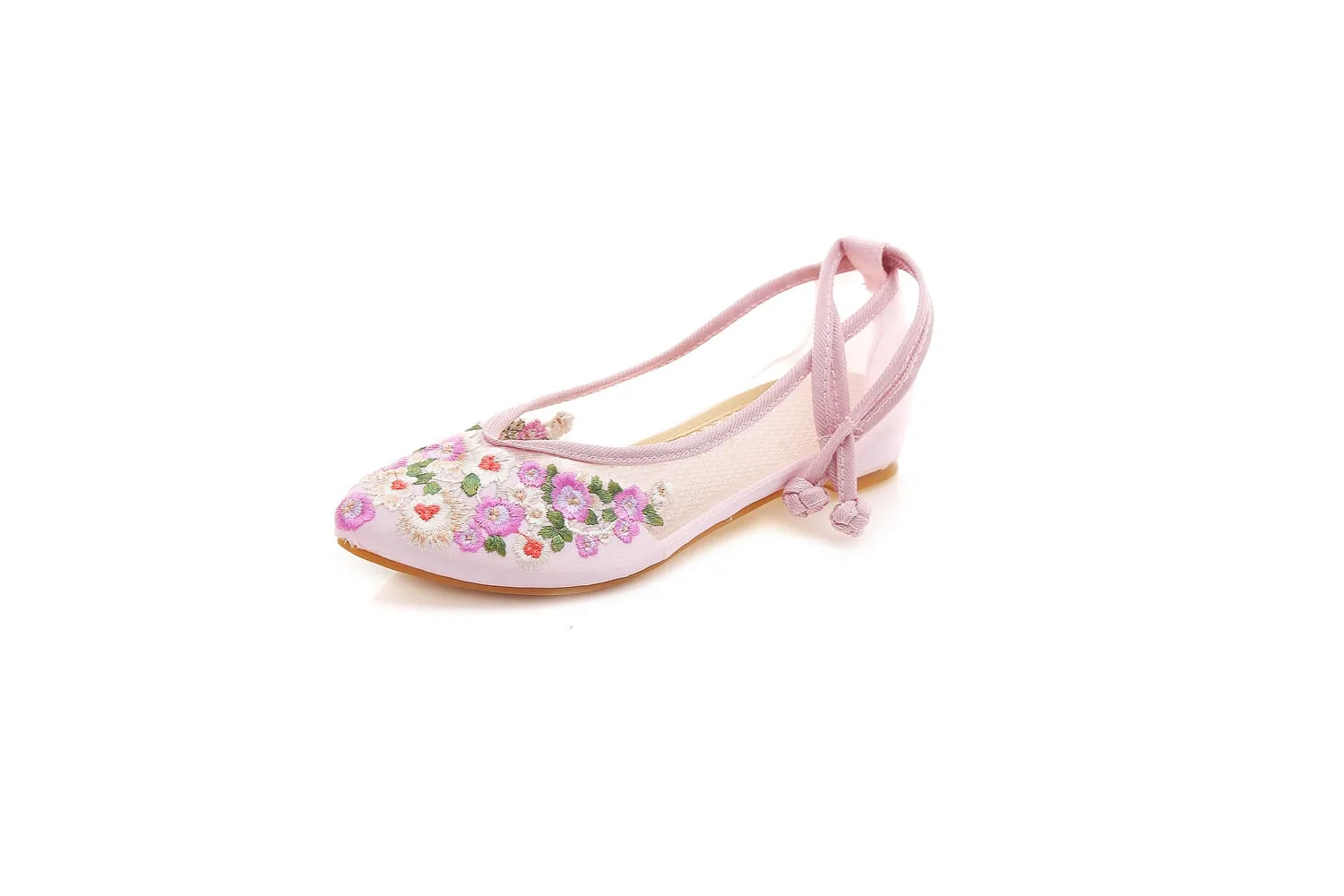Sheer Pointed Floral Shoes