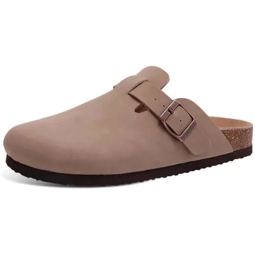 Shevalues Classic Cork Clogs Slippers Women Men Soft Footbed Suede