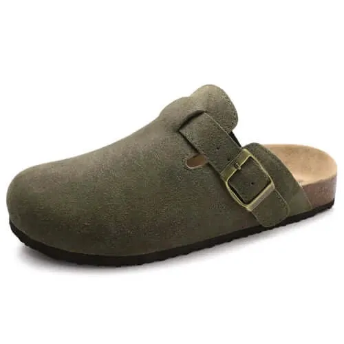 Shevalues Classic Cork Clogs Slippers Women Men Soft Footbed Suede