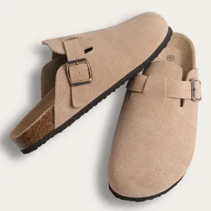 Shevalues Classic Cork Clogs Slippers Women Men Soft Footbed Suede