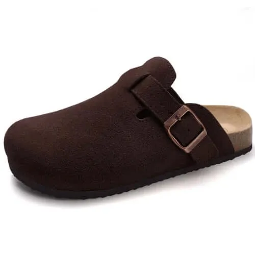 Shevalues Classic Cork Clogs Slippers Women Men Soft Footbed Suede