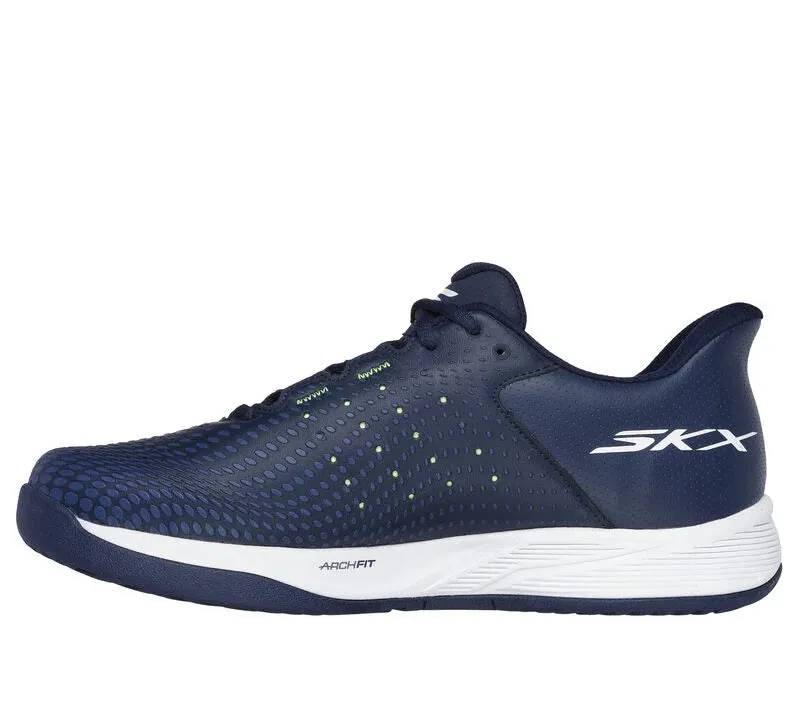 Skechers Mens Viper Court Reload Slip In Pickleball Navy Yellow
