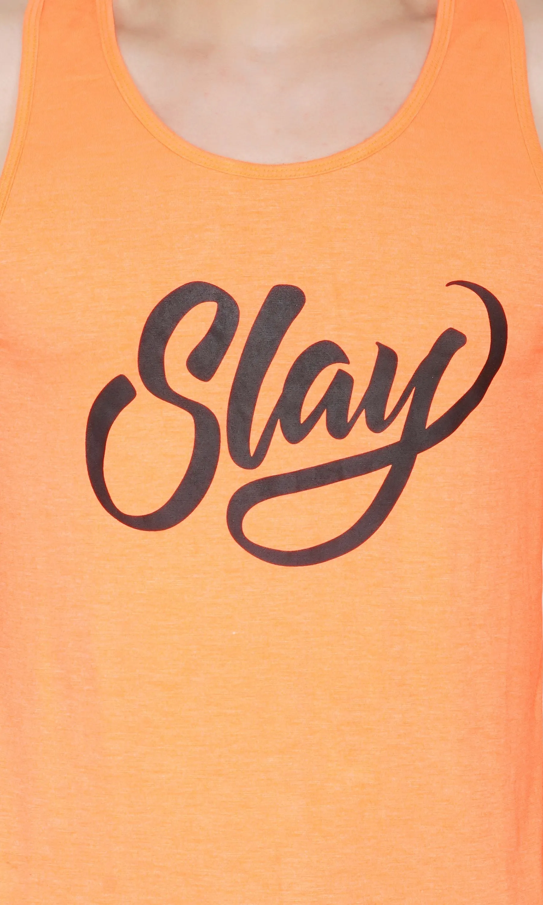 SLAY. Men's Neon Orange Vest