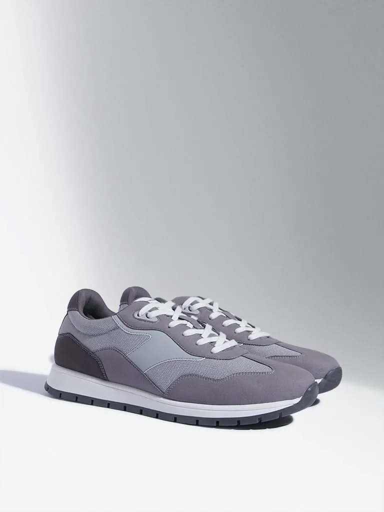 SOLEPLAY Grey Textured Sneakers