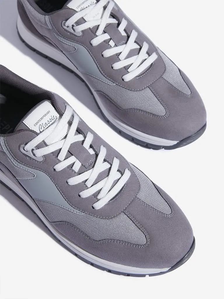 SOLEPLAY Grey Textured Sneakers