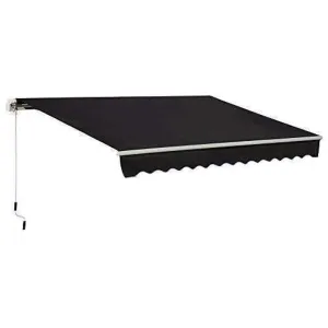 Steven Folding Awning 3 x 3m Manual Wall Mount Aluminium Frame Green