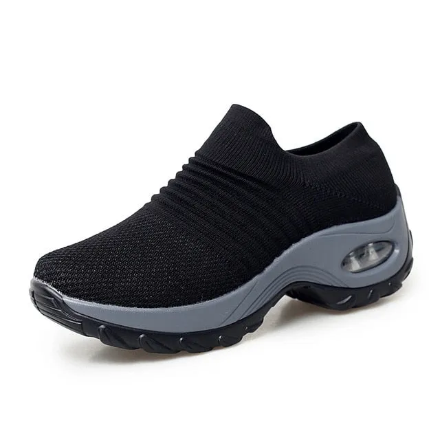 STQ 2019 Spring women sneakers shoes flat slip on platform sneakers