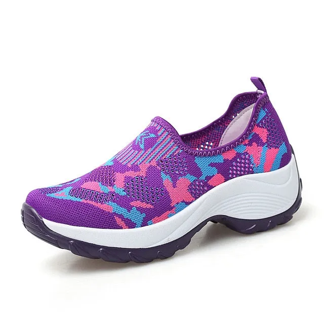 STQ 2019 Spring women sneakers shoes flat slip on platform sneakers