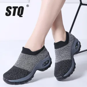 STQ 2019 Spring women sneakers shoes flat slip on platform sneakers