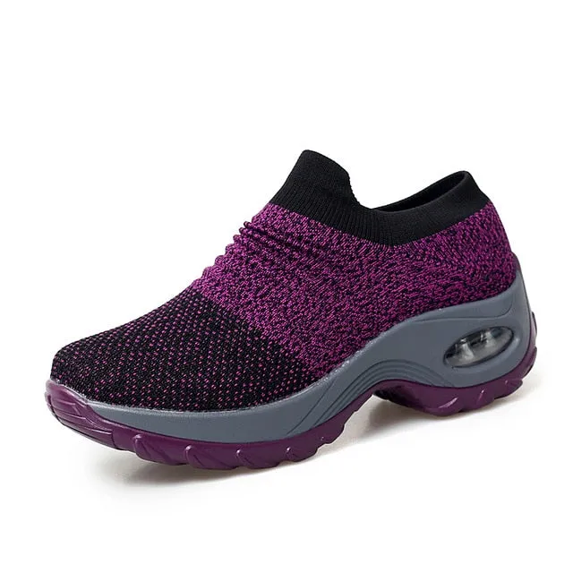 STQ 2019 Spring women sneakers shoes flat slip on platform sneakers