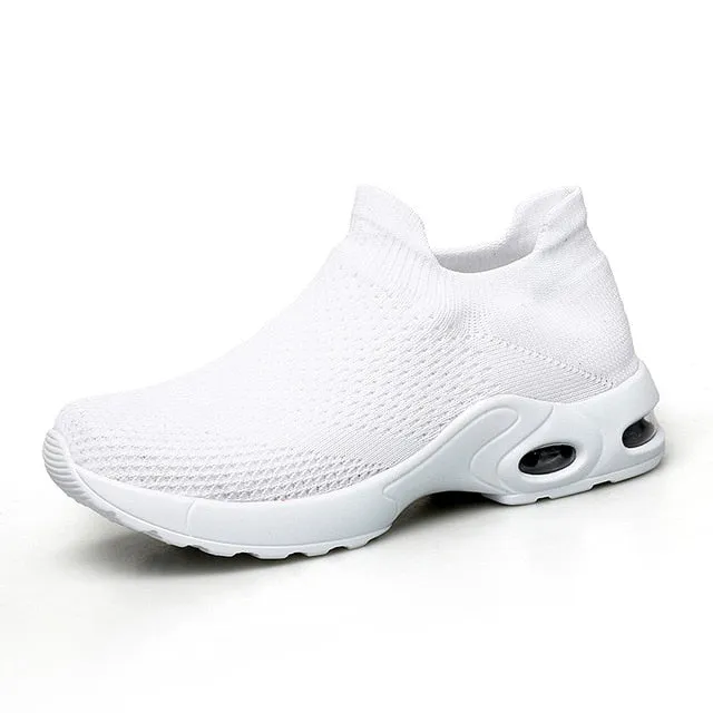 STQ 2019 Spring women sneakers shoes flat slip on platform sneakers