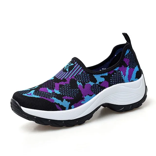 STQ 2019 Spring women sneakers shoes flat slip on platform sneakers
