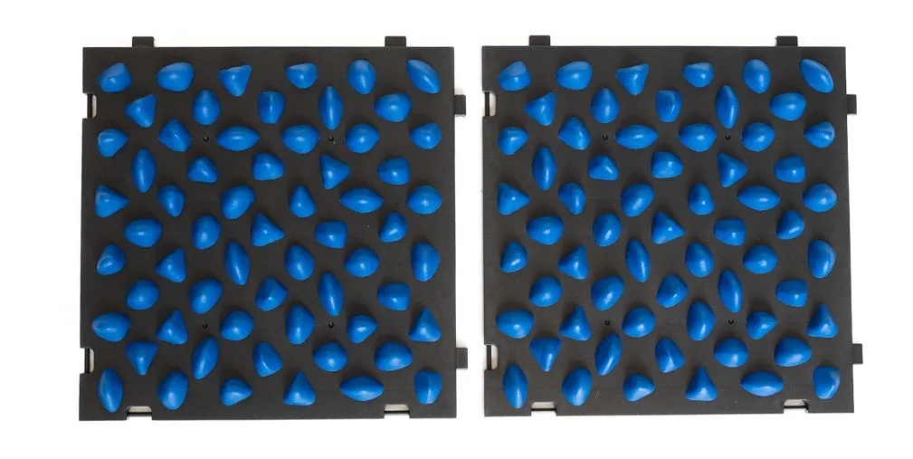 Tactile Pebble Mat Set of 2 - Soft - Blue
