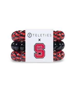 Teleties Hair Tie - Large Band Pack of 3 - North Carolina State University
