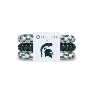Teleties Hair Tie - Small Band Pack of 3 - Michigan State University