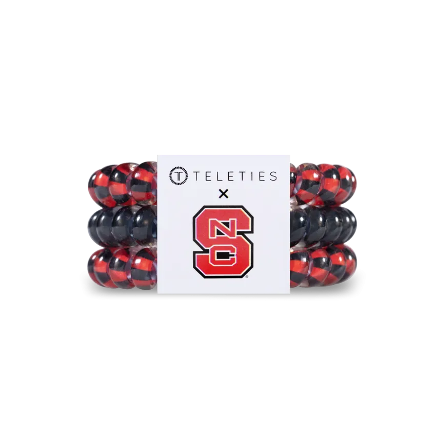 Teleties Hair Tie - Small Band Pack of 3 - North Carolina State University