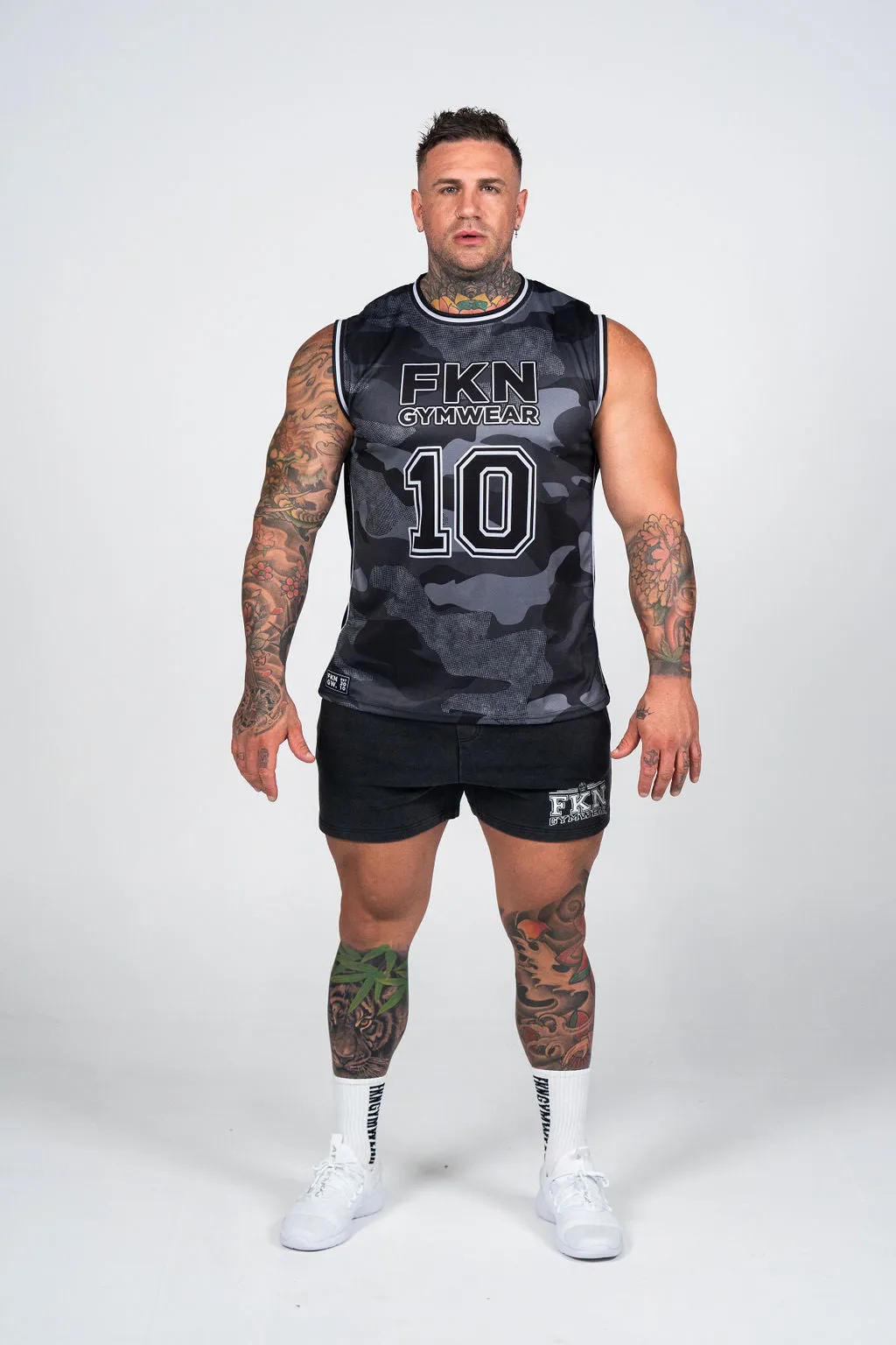 Terminate | Men's Gym Training Basketball Jersey Singlet | Camo