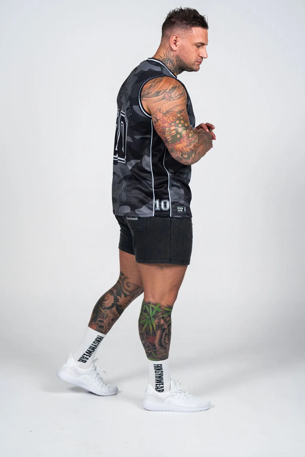 Terminate | Men's Gym Training Basketball Jersey Singlet | Camo