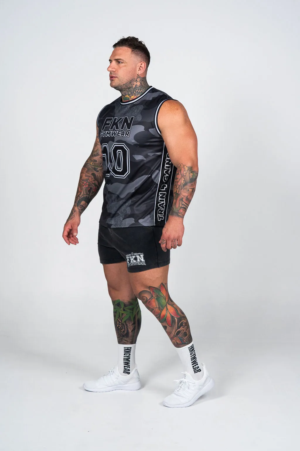 Terminate | Men's Gym Training Basketball Jersey Singlet | Camo