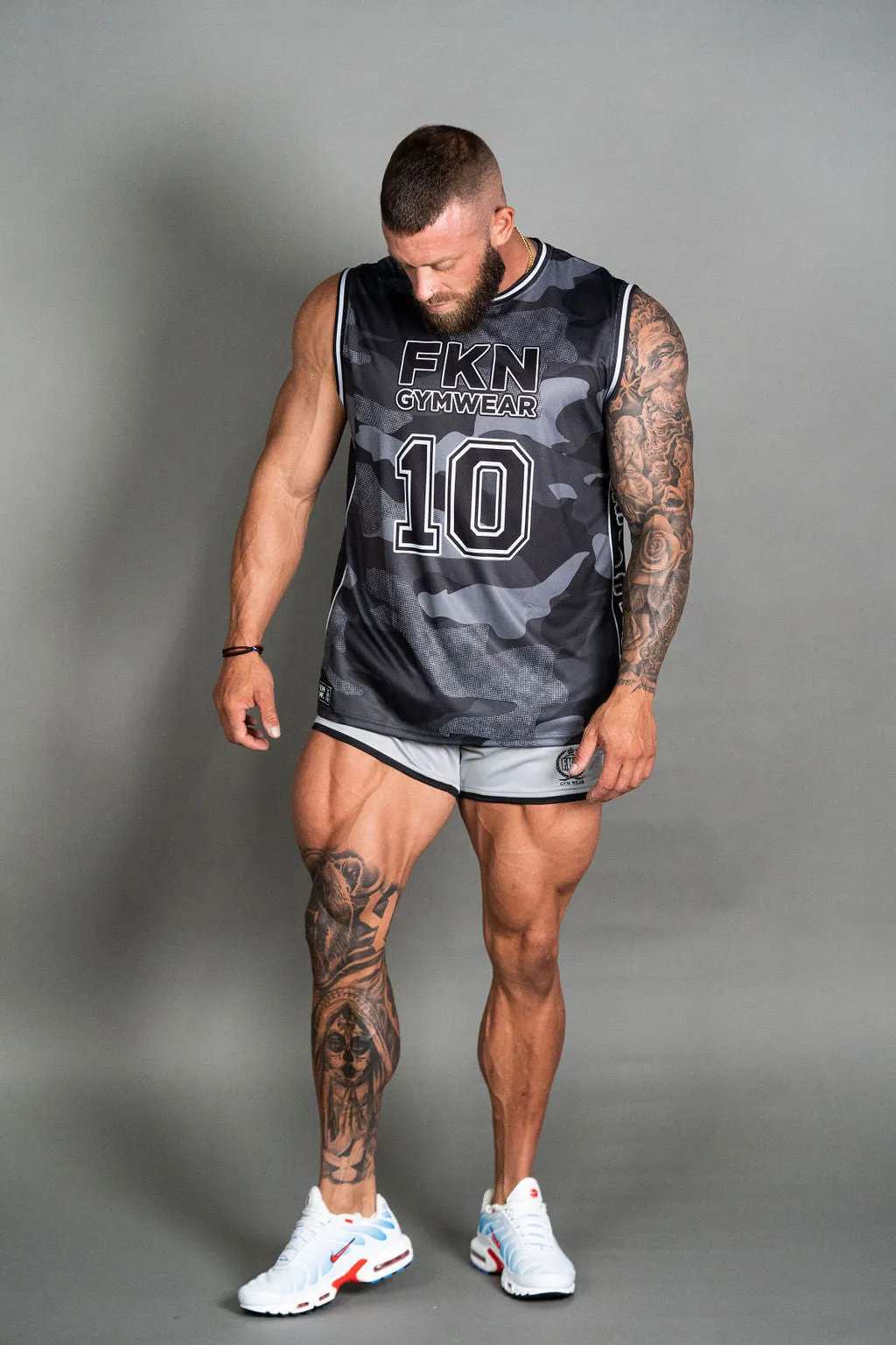 Terminate | Men's Gym Training Basketball Jersey Singlet | Camo
