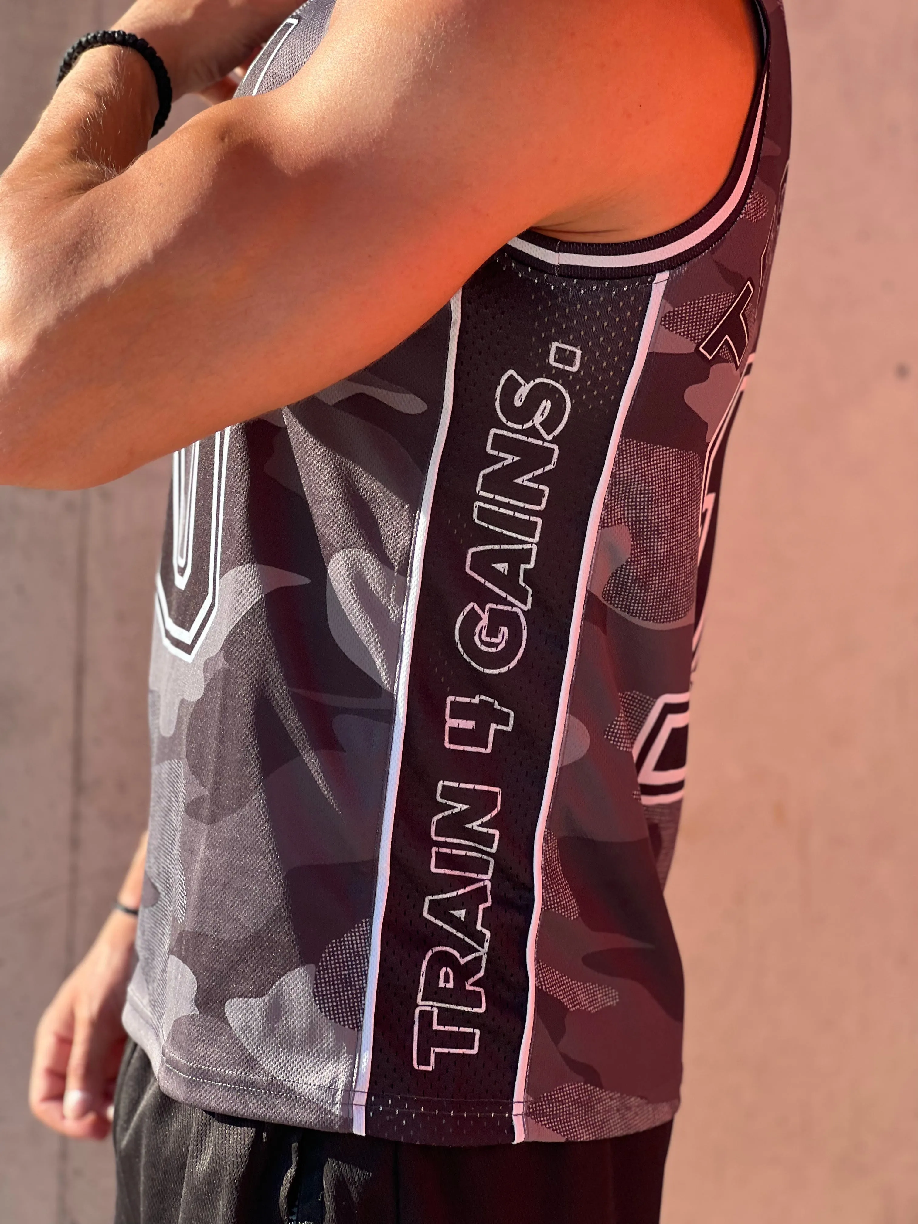 Terminate | Men's Gym Training Basketball Jersey Singlet | Camo