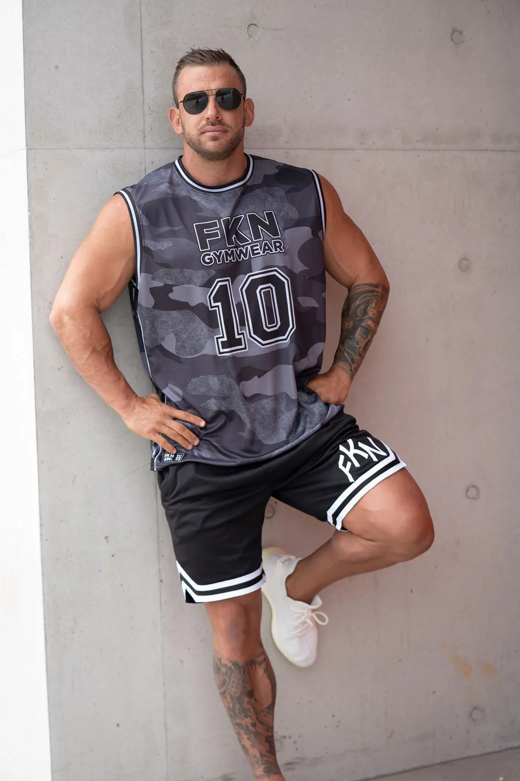 Terminate | Men's Gym Training Basketball Jersey Singlet | Camo