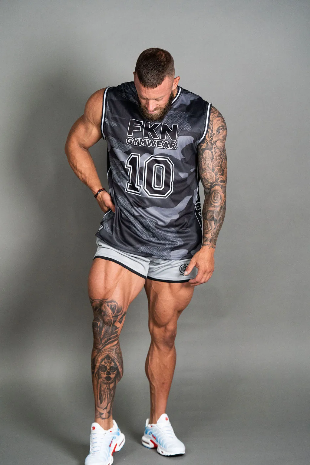 Terminate | Men's Gym Training Basketball Jersey Singlet | Camo