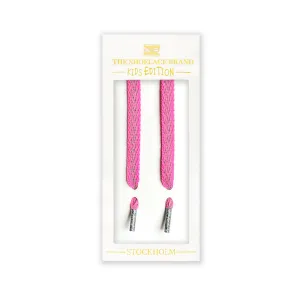 The Shoelace Brand - Reflective Pink Kids Shoelaces (70cm)